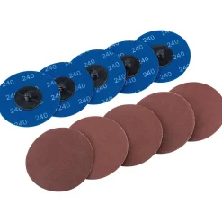 Aluminium Oxide Sanding Discs, 75mm, 240 Grit (Pack of 10)