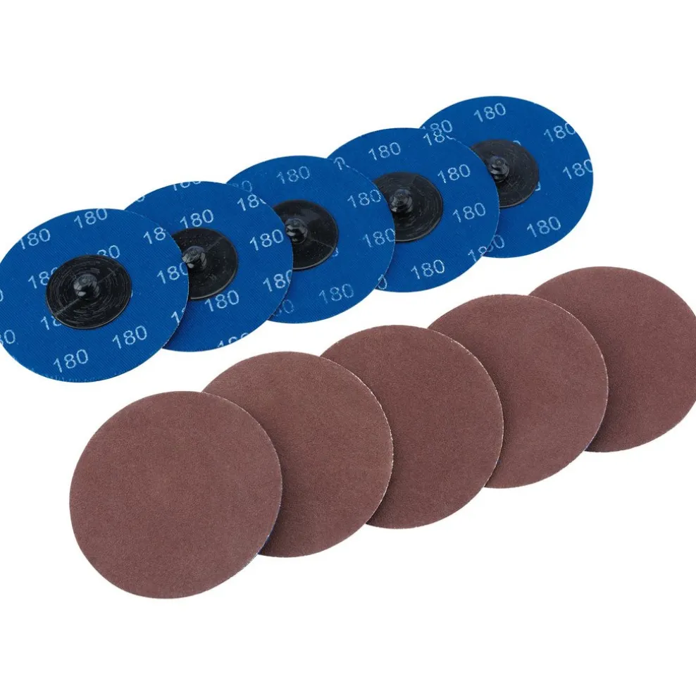 Aluminium Oxide Sanding Discs, 75mm, 180 Grit (Pack of 10)
