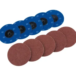Aluminium Oxide Sanding Discs, 75mm, 80 Grit (Pack of 10)