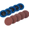 Assorted Aluminium Oxide Sanding Discs, 50mm (Pack of 10)