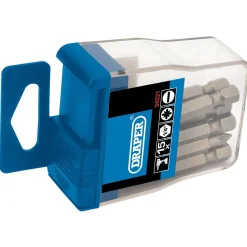 Assorted Insert Bits in Plastic Storage Case, 1/4" Hex (15 Piece)