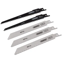 Assorted Reciprocating Saw Blades for Multi-Purpose Cutting, 150mm (Pack of 5)