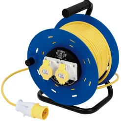 16A 110V 2 Socket Open Cable Reel, 50m