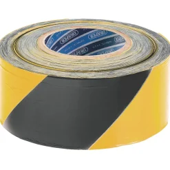 Barrier Tape Roll, 500m x 75mm, Black and Yellow