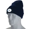 Beanie Hat with Rechargeable Torch, One Size, 1W, 100 Lumens, Navy Blue
