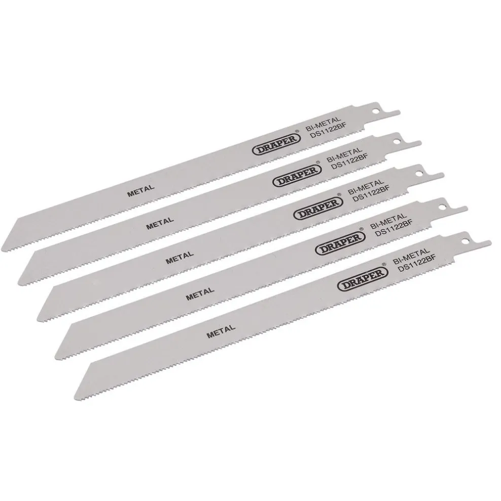 Bi-metal Reciprocating Saw Blades for Metal Cutting, 225mm, 14tpi (Pack of 5)