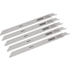 Bi-metal Reciprocating Saw Blades for Metal Cutting, 225mm, 18tpi (Pack of 5)
