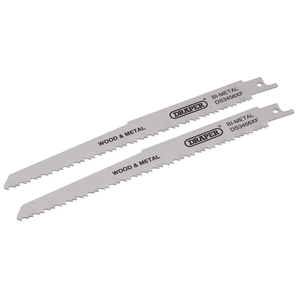 Bi-metal Reciprocating Saw Blades for Multi-Purpose Cutting, 200mm, 6-12tpi (Pack of 2)