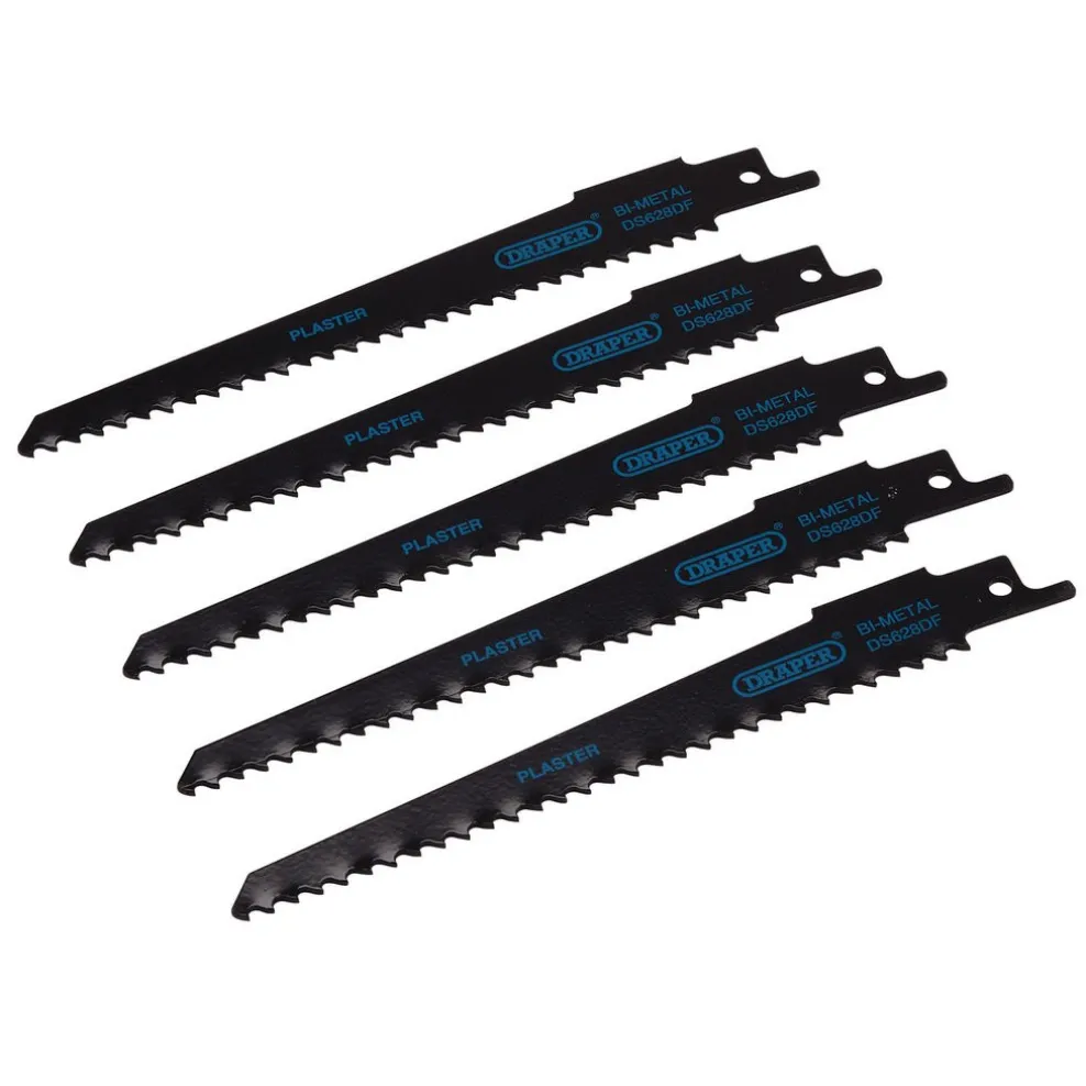 Bi-metal Reciprocating Saw Blades for Plaster Cutting, 150mm, 6tpi (Pack of 5)