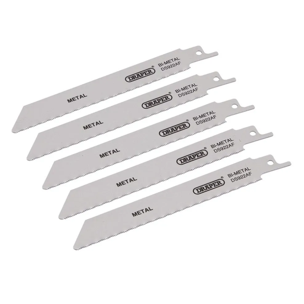 Bi-metal Reciprocating Saw Blades for Metal Cutting, 150mm, 24tpi (Pack of 5)