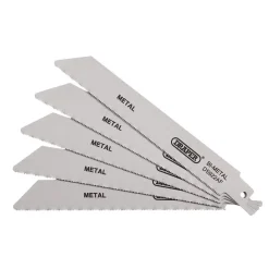 Bi-metal Reciprocating Saw Blades for Metal Cutting, 150mm, 24tpi (Pack of 5)