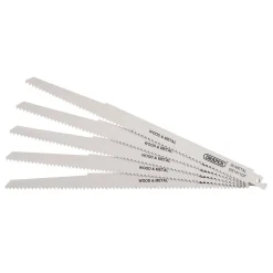 Bi-metal Reciprocating Saw Blades for Multi-Purpose Cutting, 300mm, 6tpi (Pack of 5)