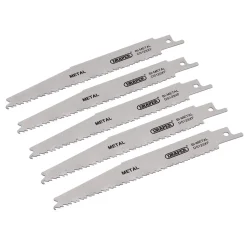 Bi-metal Reciprocating Saw Blades for Metal Cutting, 150mm, 8-14tpi (Pack of 5)