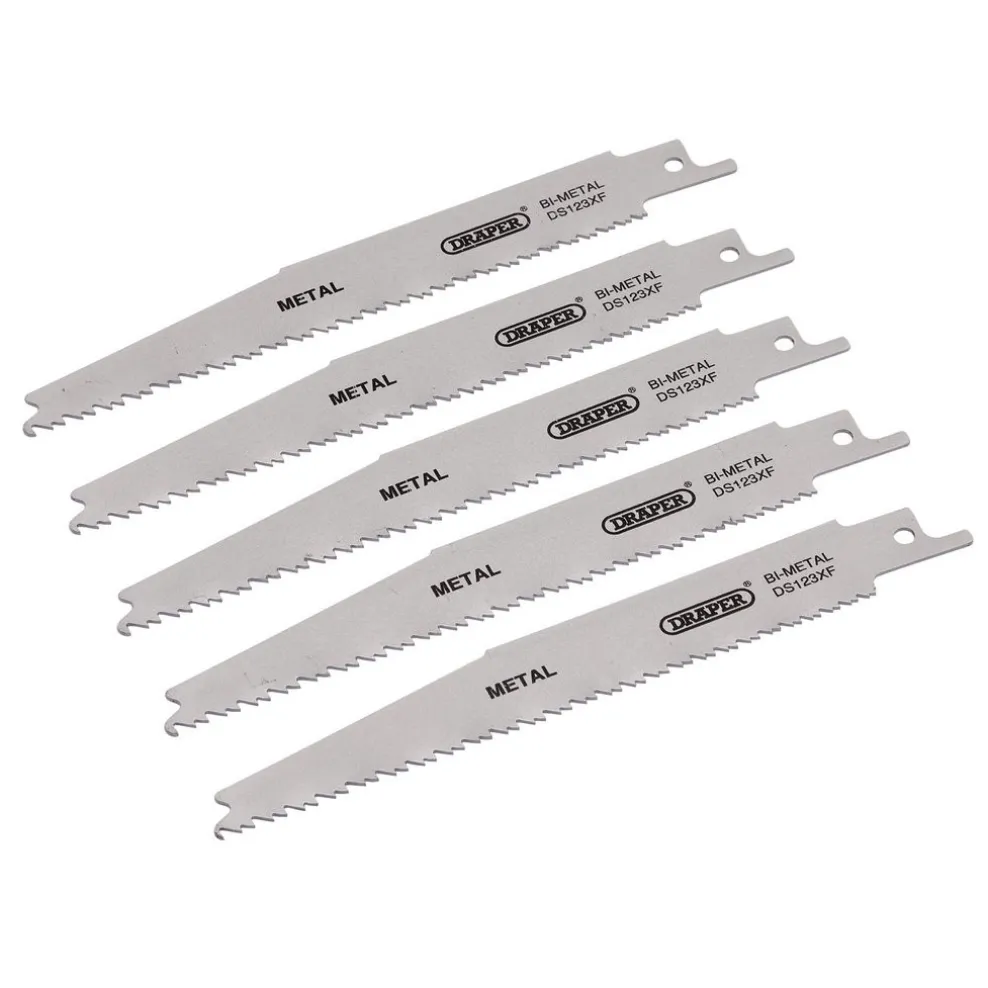 Bi-metal Reciprocating Saw Blades for Metal Cutting, 150mm, 8-14tpi (Pack of 5)