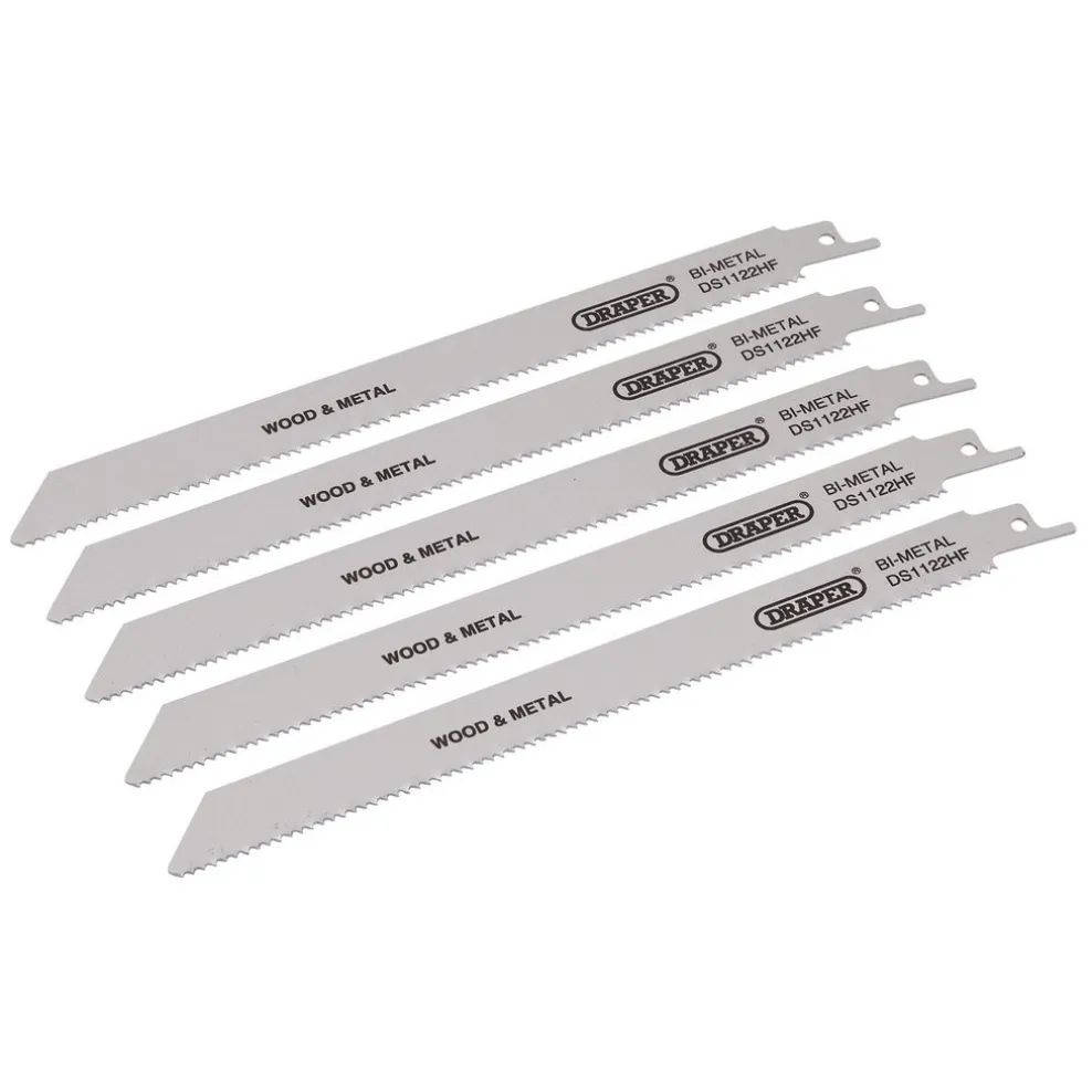 Bi-metal Reciprocating Saw Blades for Multi-Purpose Cutting, 225mm, 10tpi (Pack of 5)