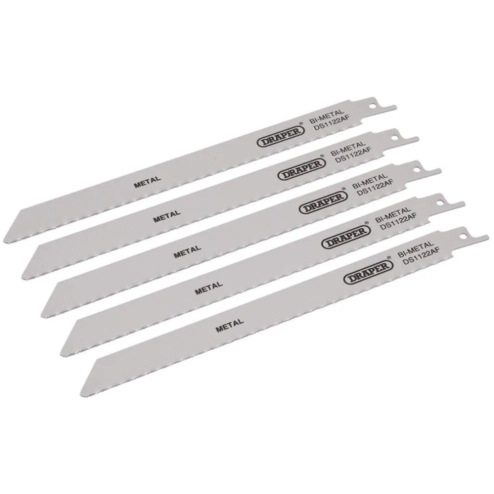 Bi-metal Reciprocating Saw Blades for Metal Cutting, 225mm, 24tpi (Pack of 5)