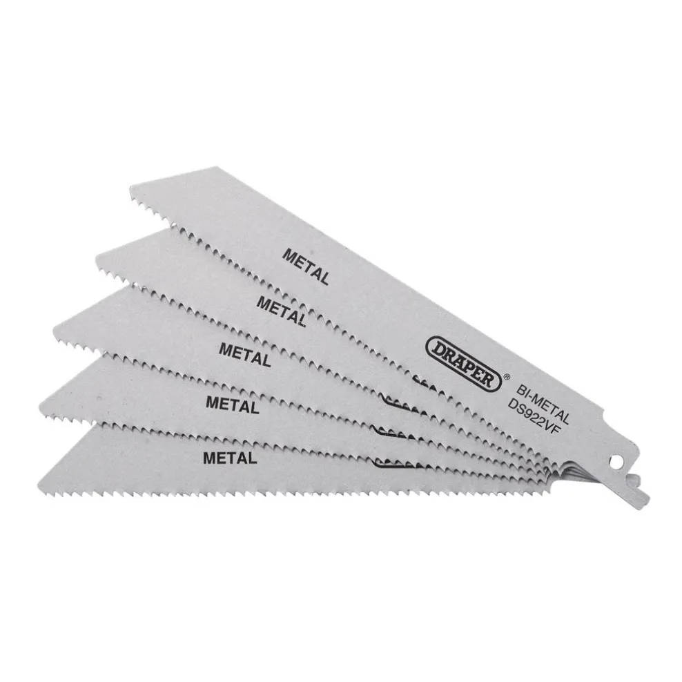 Bi-metal Reciprocating Saw Blades for Metal, 150mm, 10-14tpi (Pack of 5)