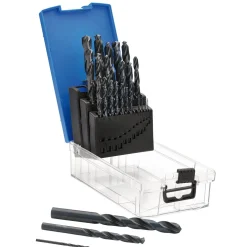 Black HSS Drill Bit Set (25 Piece)