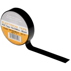 Black PVC Electrical Insulation Tape, 19mm x 33m (Pack of 10)