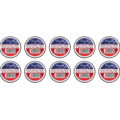 Black PVC Electrical Insulation Tape, 19mm x 20m (Pack of 10)