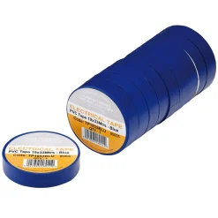 Blue PVC Electrical Insulation Tape, 19mm x 33m (Pack of 10)
