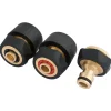 Brass and Rubber Hose Connector Set (3 Piece)