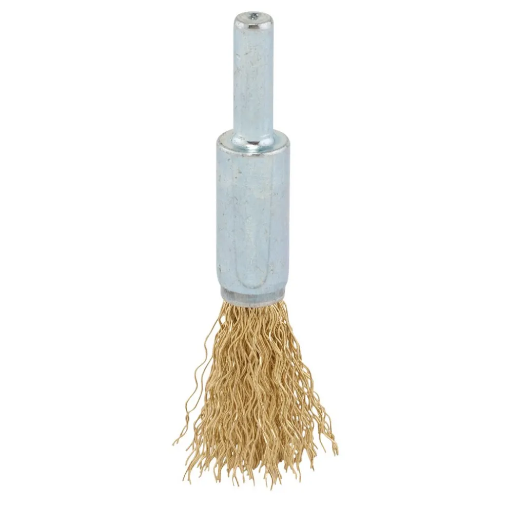 Brassed Steel Crimped Decarb Brush, 13mm