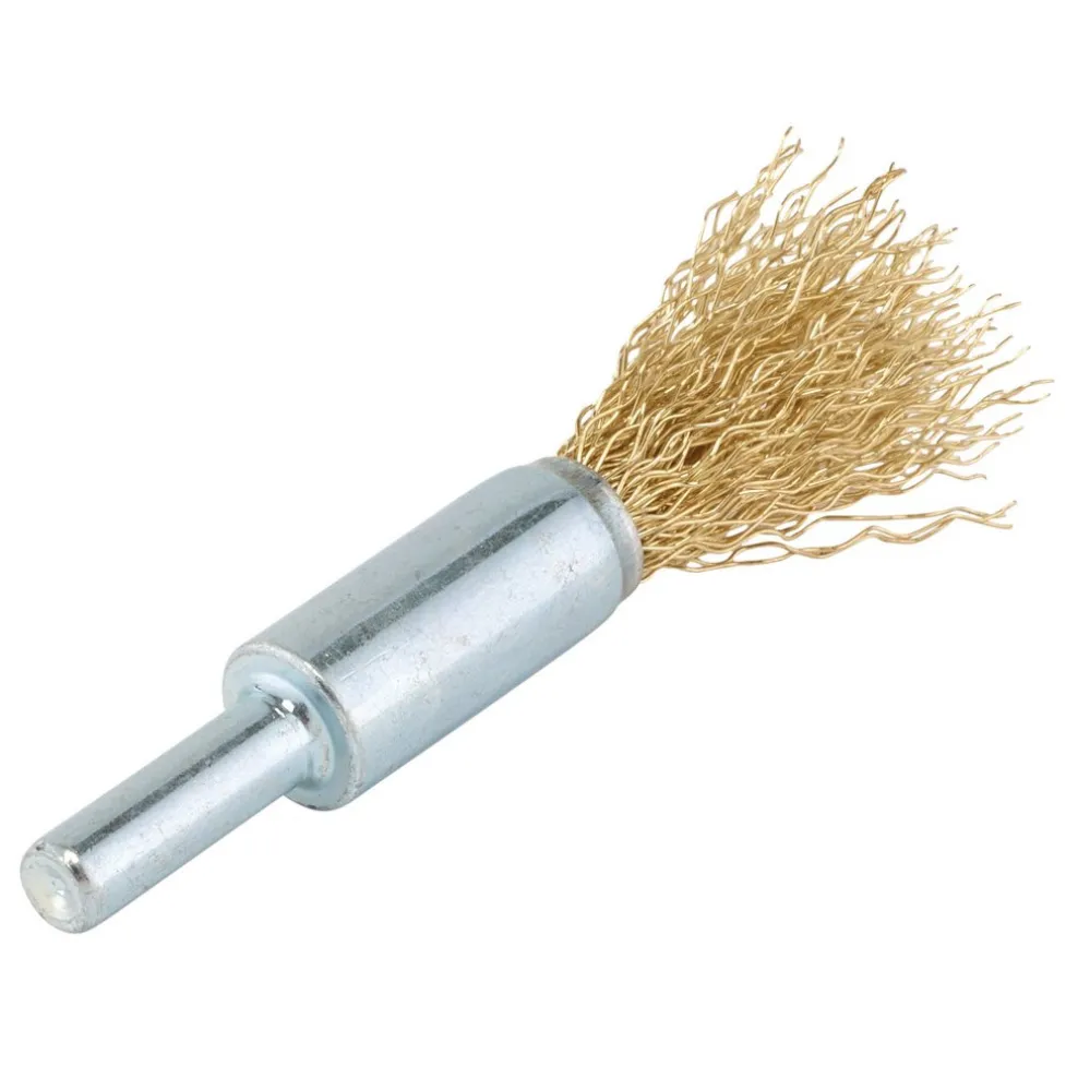 Brassed Steel Crimped Decarb Brush, 13mm