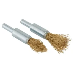 Brassed Steel Crimped Decarb Brush Set (2 Piece)