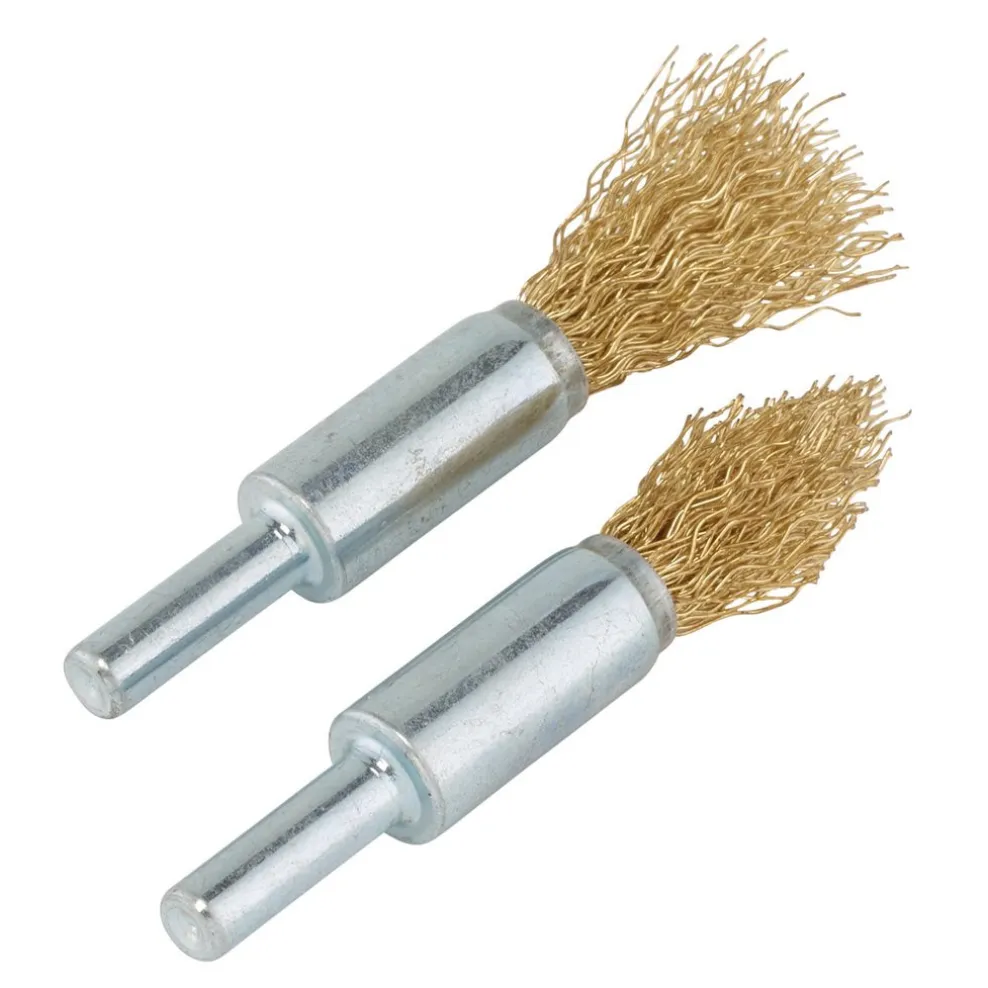 Brassed Steel Crimped Decarb Brush Set (2 Piece)