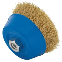 Brassed Steel Crimped Wire Cup Brush, 125mm, M14