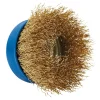 Brassed Steel Crimped Wire Cup Brush, 65mm, M14