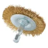 Brassed Steel Crimped Wire Wheel Brush, 50mm