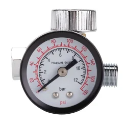 1/4" BSP On-Gun Air Regulator and Gauge, 180psi