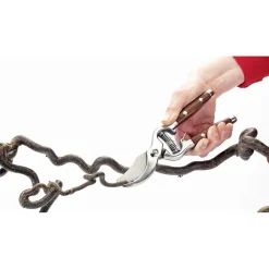 Bypass Pattern Secateurs with Wooden Handles, 210mm