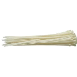 Cable Ties, 7.6 x 400mm, White (Pack of 100)