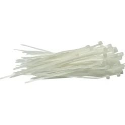 Cable Ties, 2.5 x 100mm, White (Pack of 100)