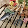Carbon Steel Hand Fork, Cultivator and Trowel with Hardwood Handles