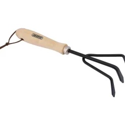 Carbon Steel Hand Fork, Cultivator and Trowel with Hardwood Handles
