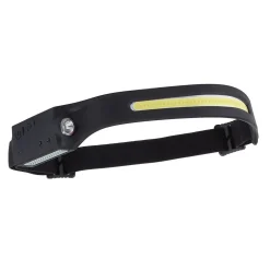 COB LED Rechargeable 2-in-1 Head Torch with Wave Sensor, 3W, 120/350 Lumens, USB-C Cable Supplied