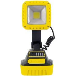 COB LED Rechargeable Work Light, 10W, 1,000 Lumens, Yellow, 2 x 2.2Ah Batteries