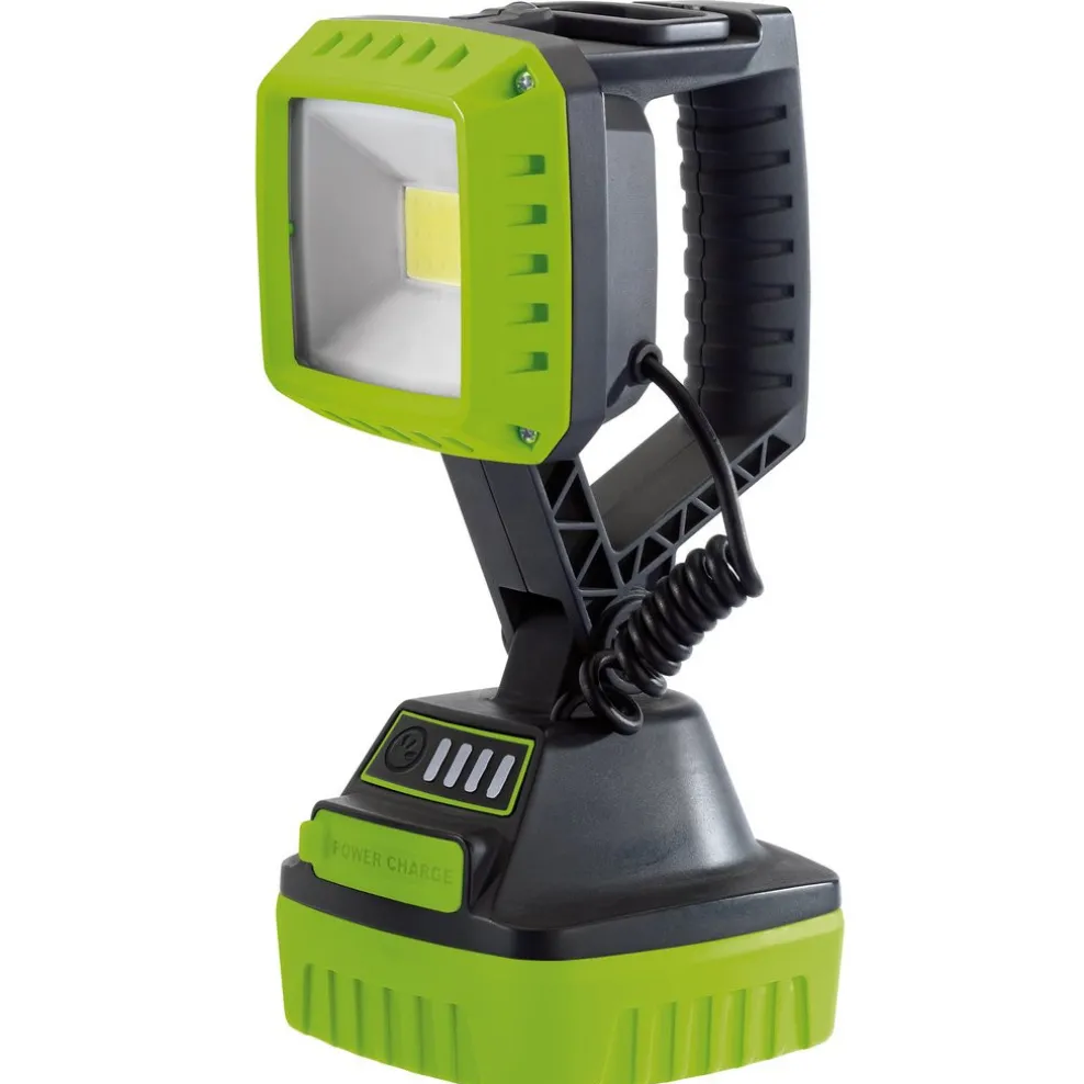 COB LED Rechargeable Work Light, 10W, 1,000 Lumens, Green, 2 x 2.2Ah Batteries