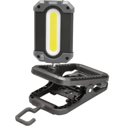COB LED Rechargeable Work Light and Power Bank with Clamp, 10W, 1000 Lumens, USB-C Cable Supplied