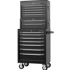 Combined Roller Cabinet, Mid Tool Chest and Tool Chest, 14 Drawers, 26