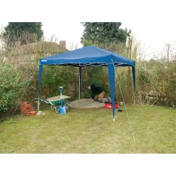 Concertina Gazebo, 3 x 3m, Blue