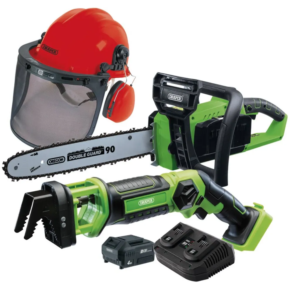D20 Cordless Garden Saw Kit with Forestry Helmet
