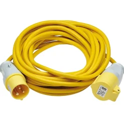 Defender E85123 Arctic Extension Lead, Yellow, 16A, 2.5mm², 10m