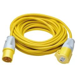 Defender E85121 110V Extension Lead Yellow 2.5mm², 16A, 14m