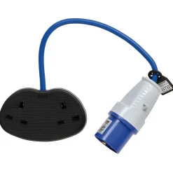Defender E85302 230V Fly Lead Converter, 16A - 2 x 13A