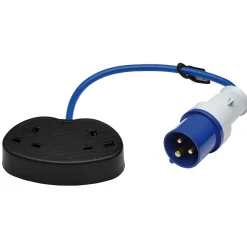 Defender E85302 230V Fly Lead Converter, 16A - 2 x 13A
